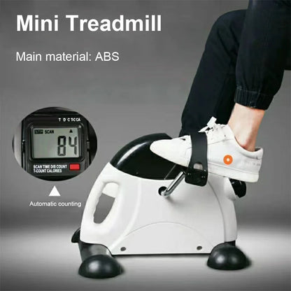 Mini Exercise Bike Arm and Leg Trainer Adjustable Foot Pedal Exercise Machine LCD Display Portable Pedal Trainer for Home Office