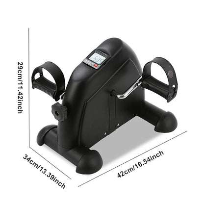 Mini Exercise Bike Arm and Leg Trainer Adjustable Foot Pedal Exercise Machine LCD Display Portable Pedal Trainer for Home Office